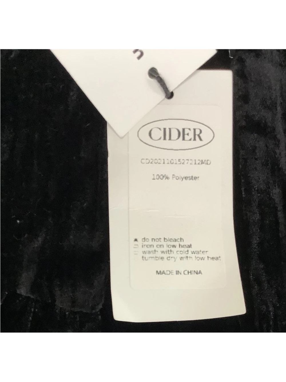 NWT Cider Sz L Velvet Belted Witchy Whimsy Goth Ruffle Tiered Dress Black - Picture 4 of 5